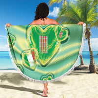 Italy Umbria Beach Blanket Flag Emerald Heart Candy