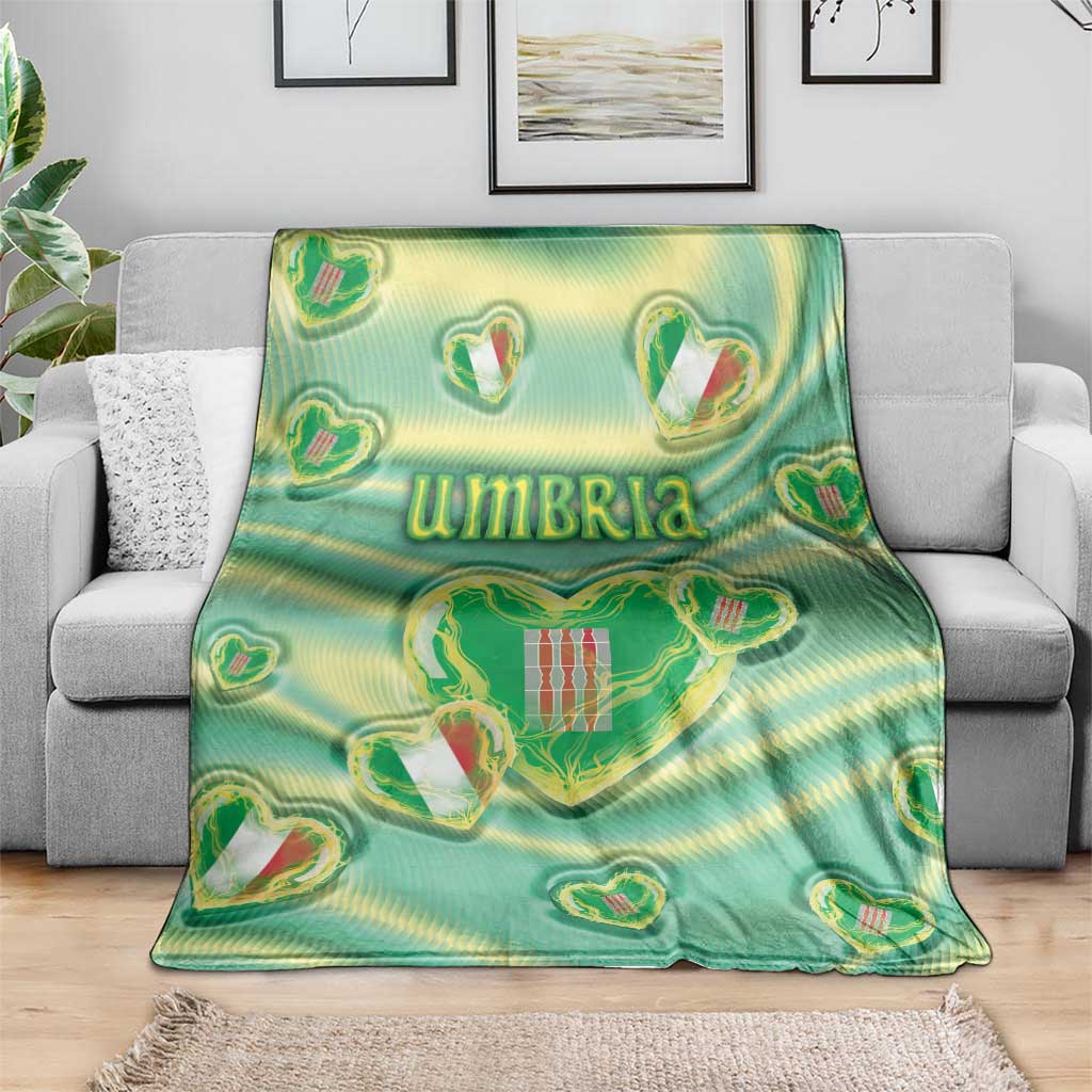 Italy Umbria Blanket Flag Emerald Heart Candy