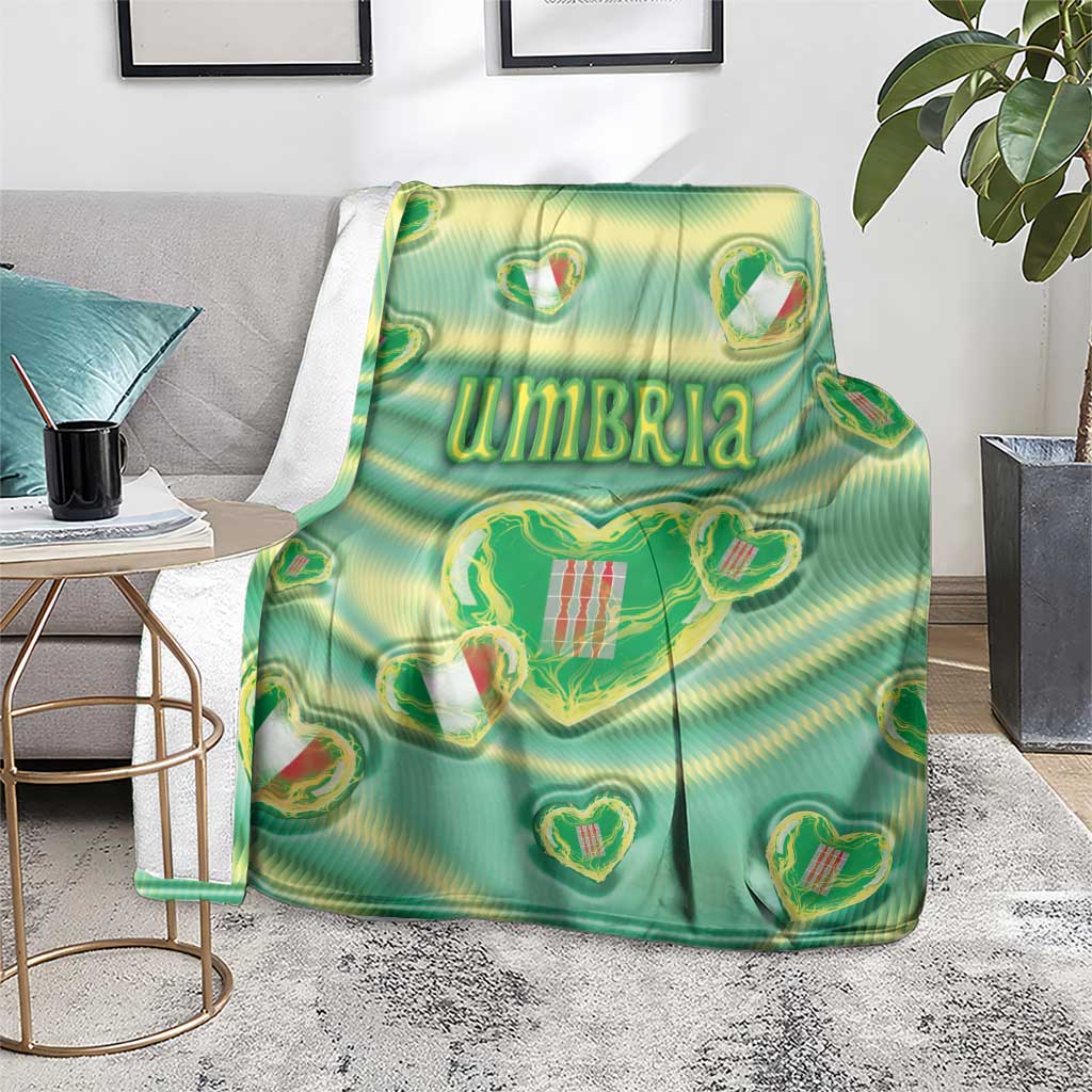 Italy Umbria Blanket Flag Emerald Heart Candy