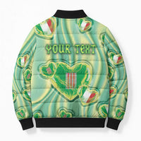 Personalized Italy Umbria Bomber Puffer Jacket Flag Emerald Heart Candy