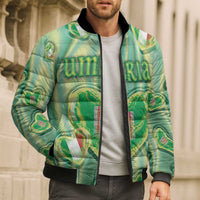 Personalized Italy Umbria Bomber Puffer Jacket Flag Emerald Heart Candy