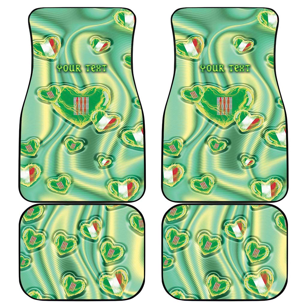 Personalized Italy Umbria Car Mats Flag Emerald Heart Candy