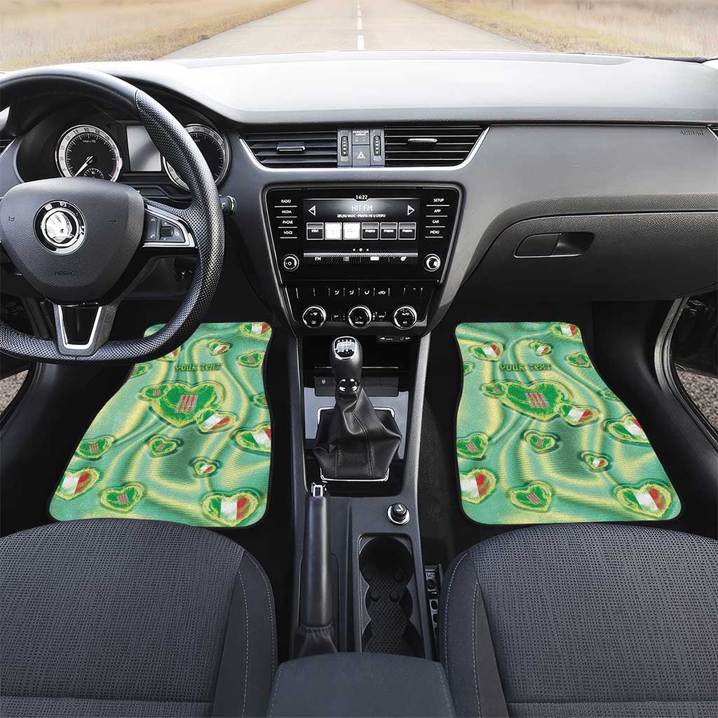 Personalized Italy Umbria Car Mats Flag Emerald Heart Candy