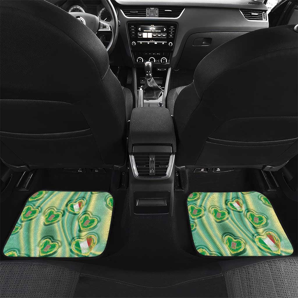 Personalized Italy Umbria Car Mats Flag Emerald Heart Candy