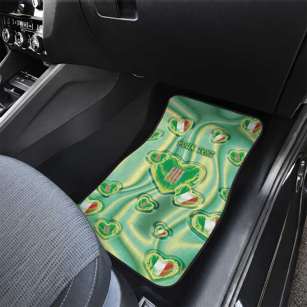 Personalized Italy Umbria Car Mats Flag Emerald Heart Candy