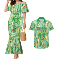 Personalized Italy Umbria Couples Matching Mermaid Dress and Hawaiian Shirt Flag Emerald Heart Candy