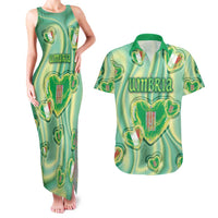 Personalized Italy Umbria Couples Matching Tank Maxi Dress and Hawaiian Shirt Flag Emerald Heart Candy