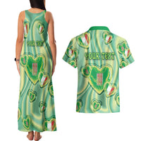 Personalized Italy Umbria Couples Matching Tank Maxi Dress and Hawaiian Shirt Flag Emerald Heart Candy