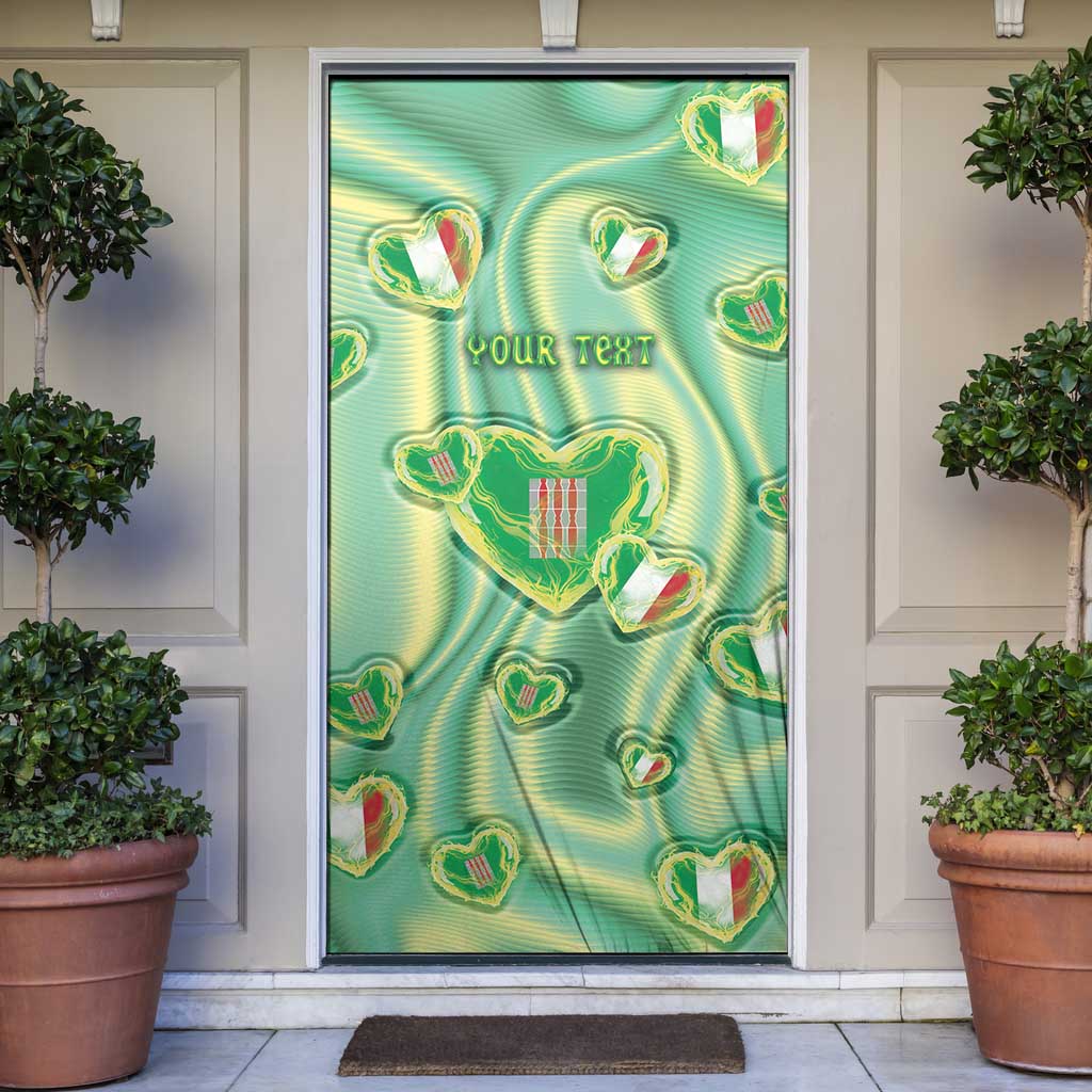Personalized Italy Umbria Door Cover Flag Emerald Heart Candy