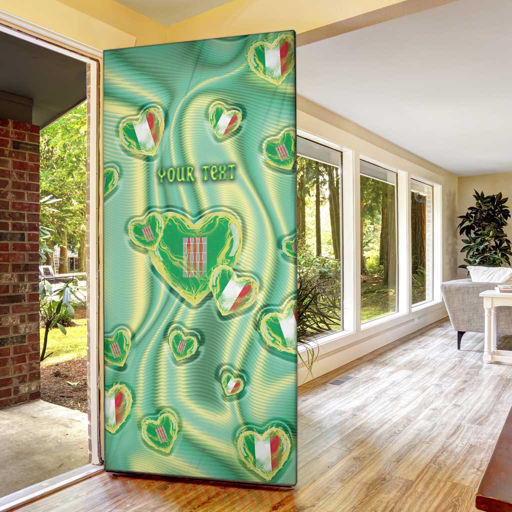 Personalized Italy Umbria Door Cover Flag Emerald Heart Candy