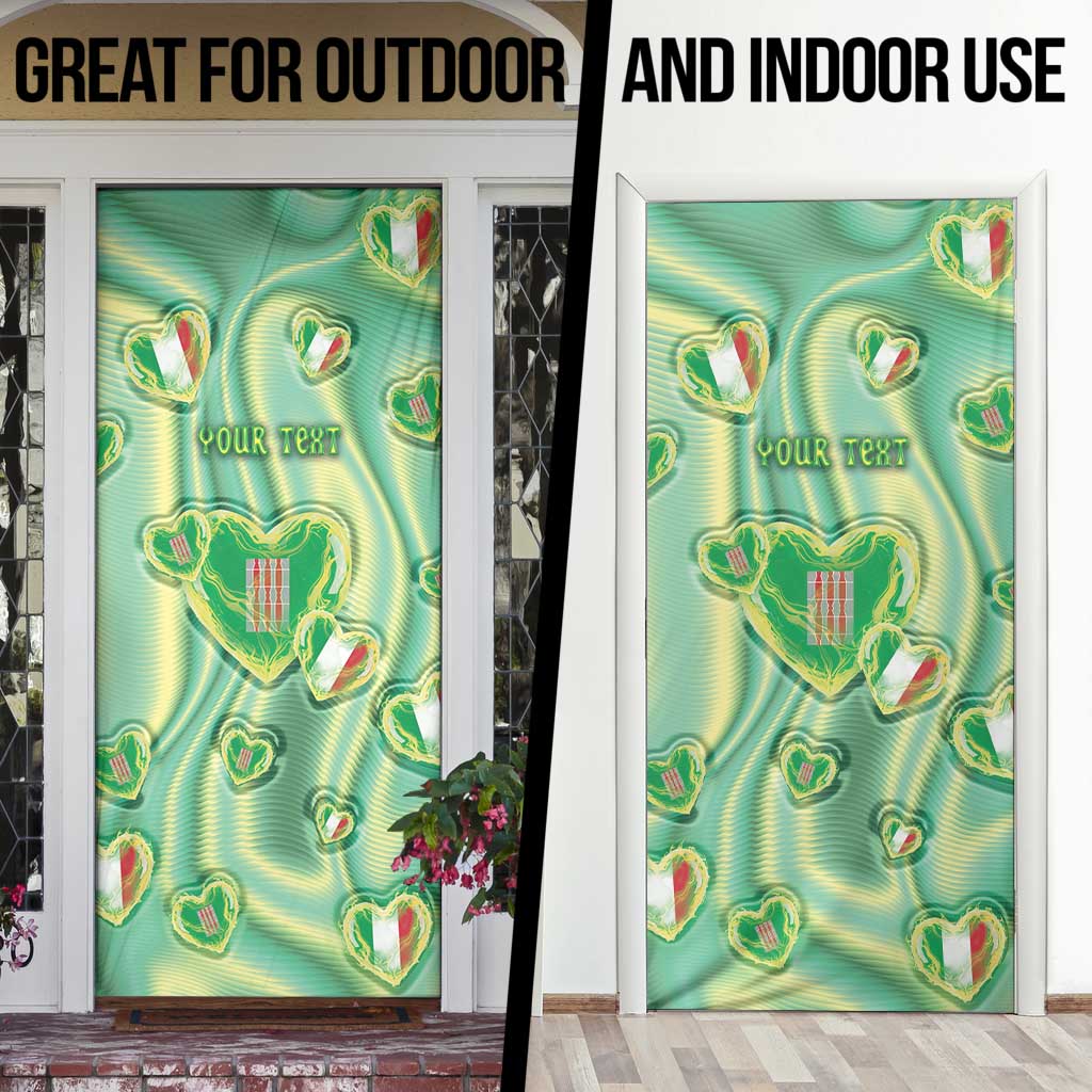 Personalized Italy Umbria Door Cover Flag Emerald Heart Candy