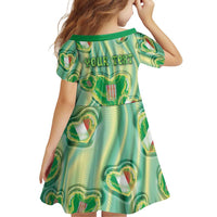 Personalized Italy Umbria Family Matching Long Sleeve Bodycon Dress and Hawaiian Shirt Flag Emerald Heart Candy