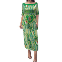 Personalized Italy Umbria Family Matching Puletasi and Hawaiian Shirt Flag Emerald Heart Candy