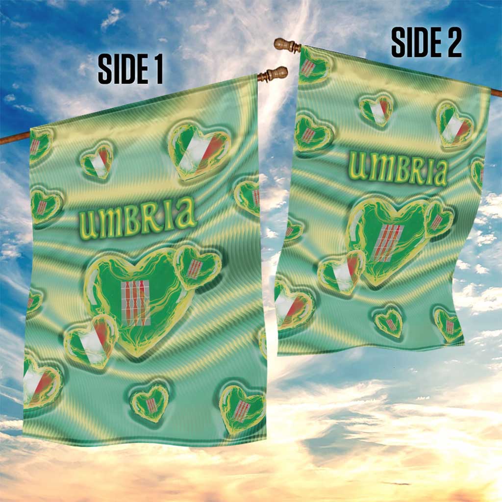 Italy Umbria Garden Flag Flag Emerald Heart Candy