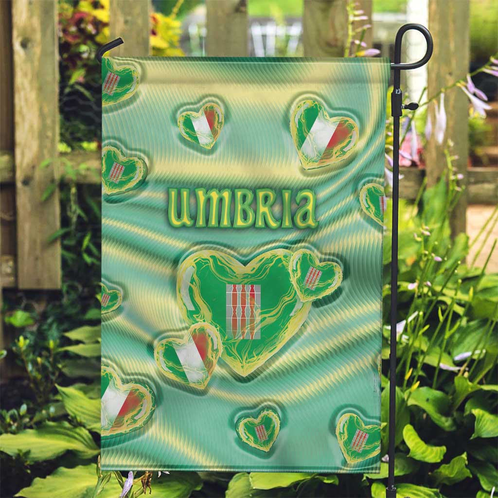 Italy Umbria Garden Flag Flag Emerald Heart Candy