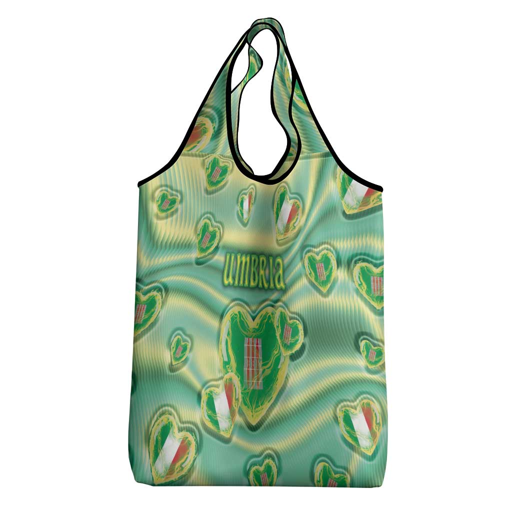 Italy Umbria Grocery Bag Flag Emerald Heart Candy