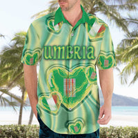 Personalized Italy Umbria Hawaiian Shirt Flag Emerald Heart Candy