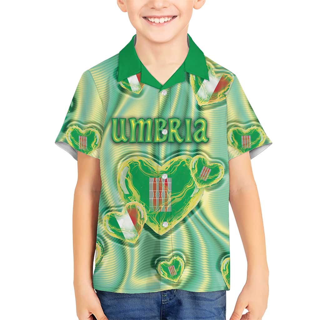 Personalized Italy Umbria Hawaiian Shirt Flag Emerald Heart Candy