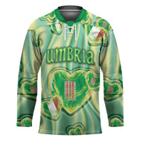 Personalized Italy Umbria Hockey Jersey Flag Emerald Heart Candy