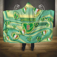 Italy Umbria Hooded Blanket Flag Emerald Heart Candy