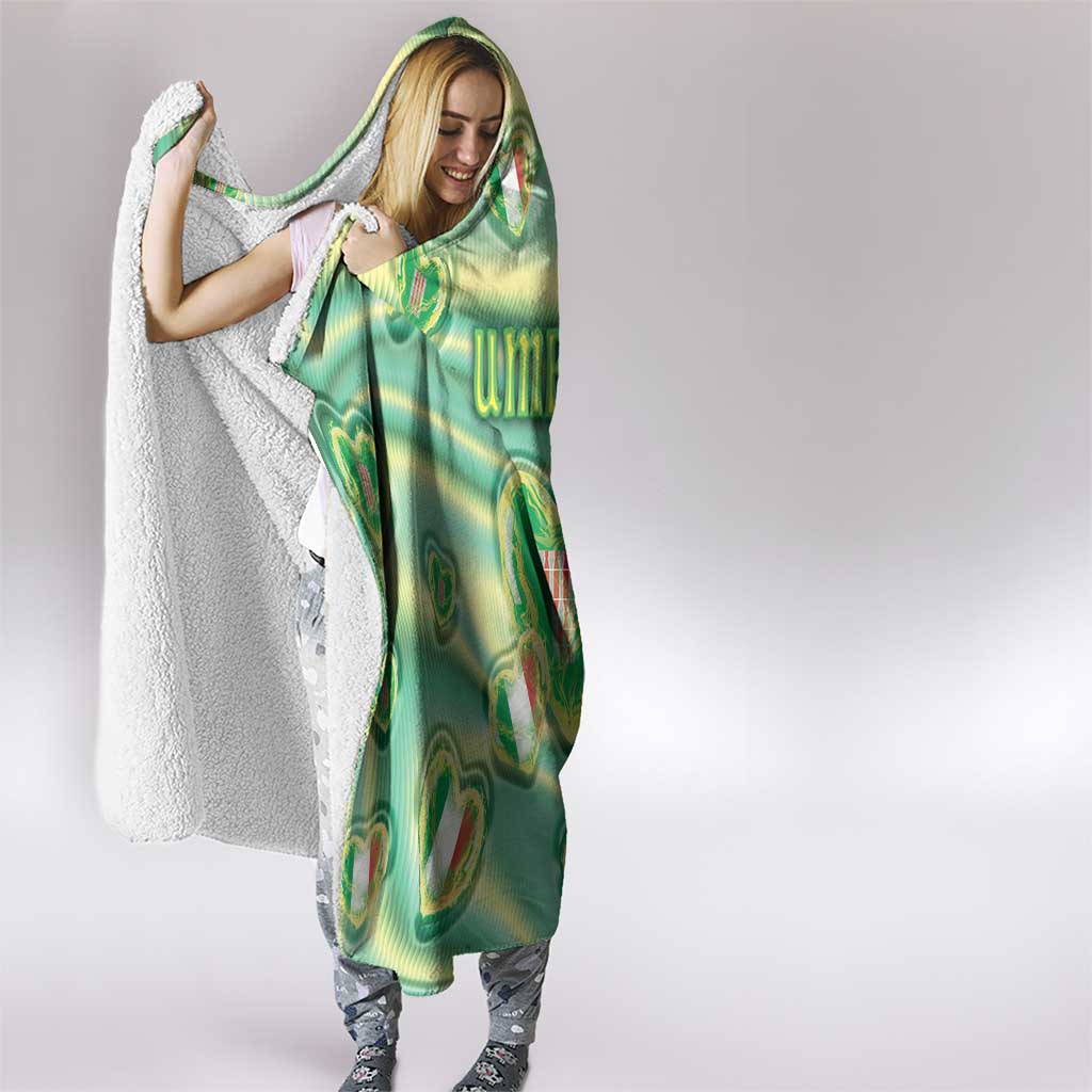 Italy Umbria Hooded Blanket Flag Emerald Heart Candy