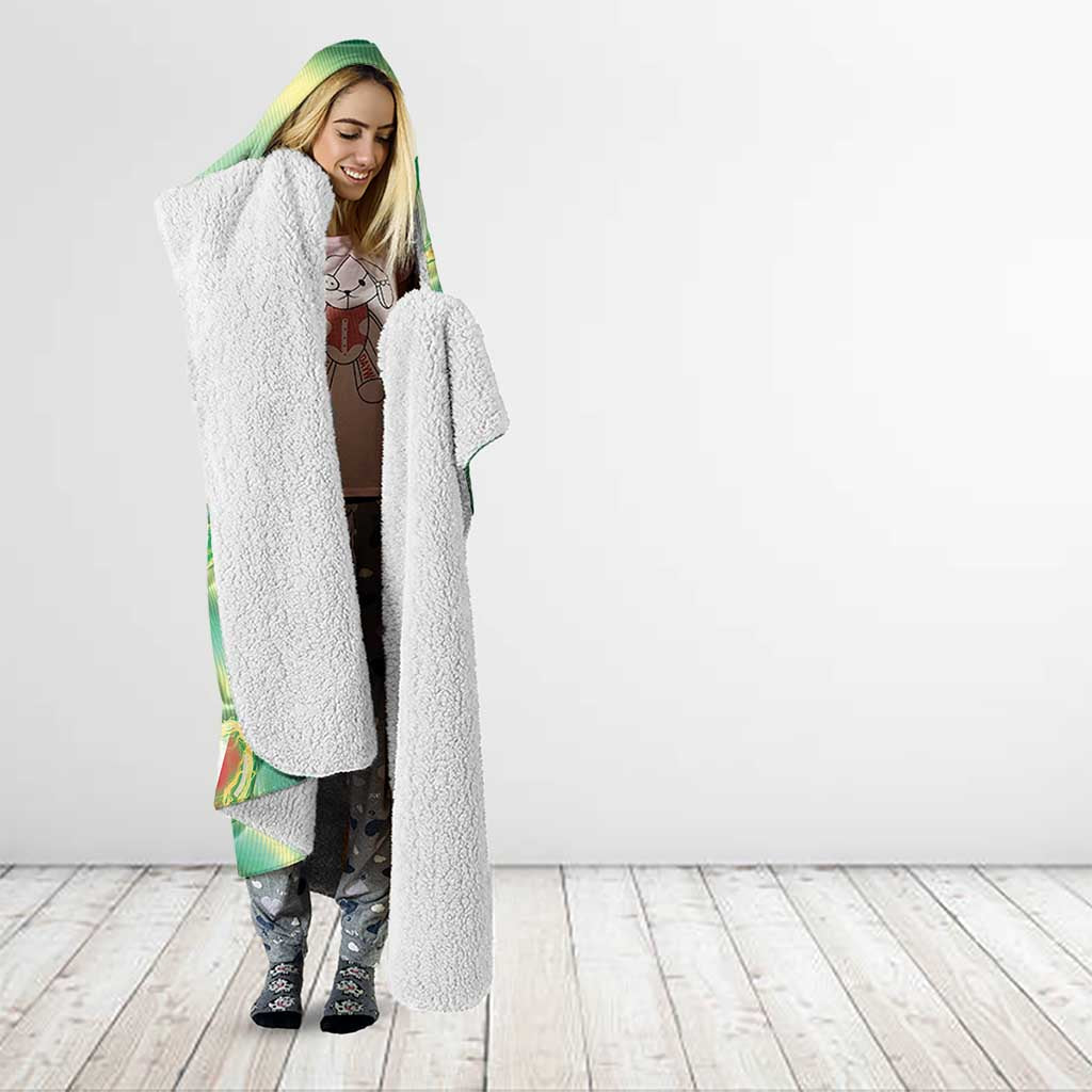 Italy Umbria Hooded Blanket Flag Emerald Heart Candy