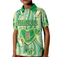 Personalized Italy Umbria Kid Polo Shirt Flag Emerald Heart Candy