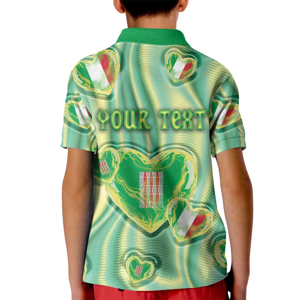 Personalized Italy Umbria Kid Polo Shirt Flag Emerald Heart Candy