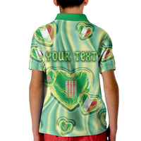 Personalized Italy Umbria Kid Polo Shirt Flag Emerald Heart Candy