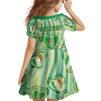 Personalized Italy Umbria Kid Short Sleeve Dress Flag Emerald Heart Candy