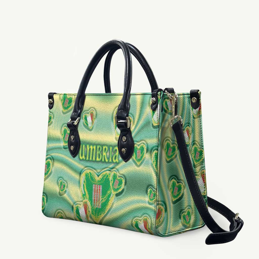 Italy Umbria Leather Bag Flag Emerald Heart Candy