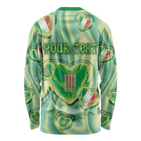 Personalized Italy Umbria Long Sleeve Shirt Flag Emerald Heart Candy