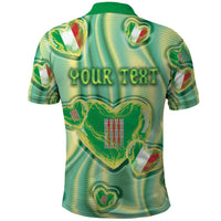 Personalized Italy Umbria Polo Shirt Flag Emerald Heart Candy
