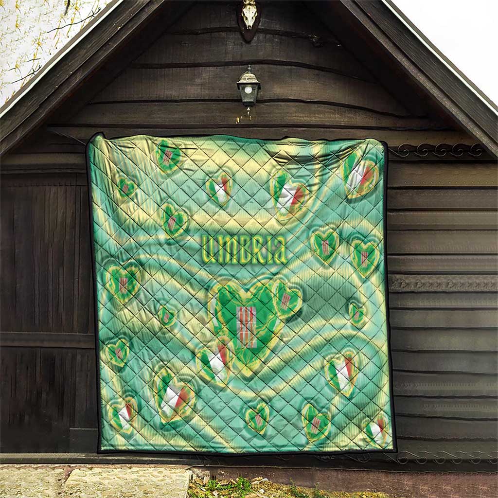 Italy Umbria Quilt Flag Emerald Heart Candy