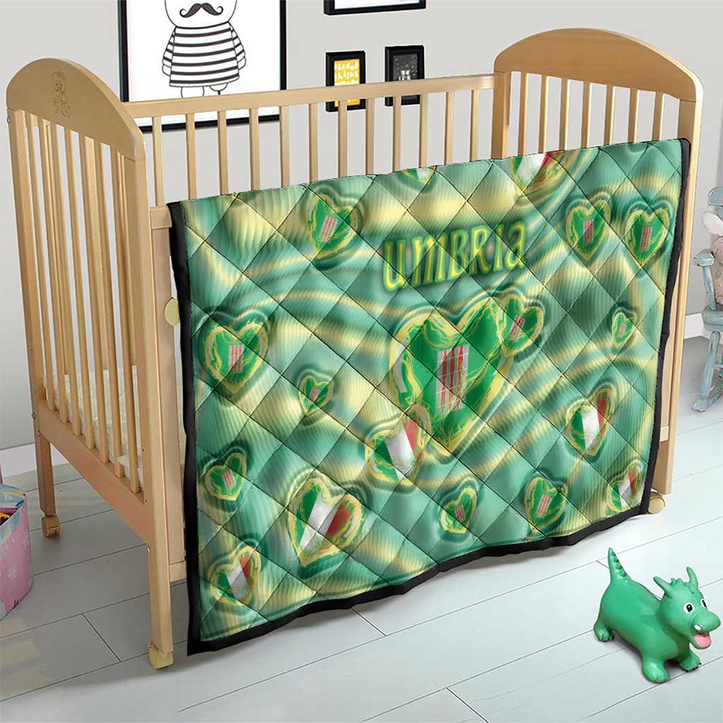 Italy Umbria Quilt Flag Emerald Heart Candy