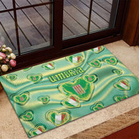 Italy Umbria Rubber Doormat Flag Emerald Heart Candy
