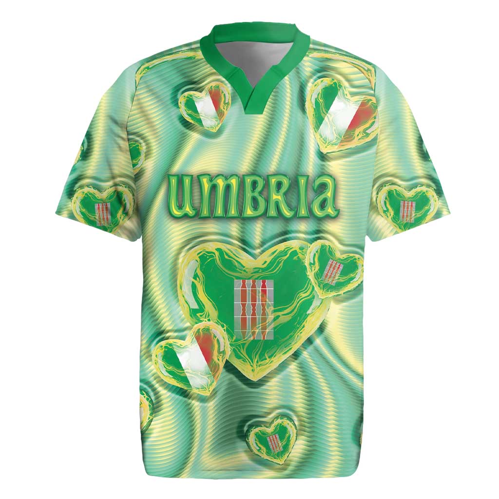Personalized Italy Umbria Rugby Jersey Flag Emerald Heart Candy