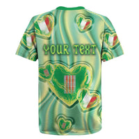 Personalized Italy Umbria Rugby Jersey Flag Emerald Heart Candy