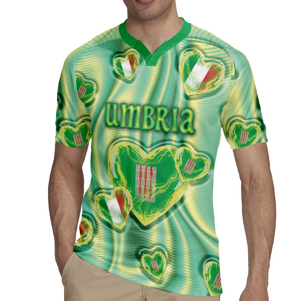 Personalized Italy Umbria Rugby Jersey Flag Emerald Heart Candy