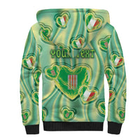 Personalized Italy Umbria Sherpa Hoodie Flag Emerald Heart Candy