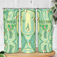 Personalized Italy Umbria Skinny Tumbler Flag Emerald Heart Candy