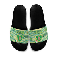 Italy Umbria Slide Sandals Flag Emerald Heart Candy