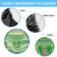 Italy Umbria Spare Tire Cover Flag Emerald Heart Candy