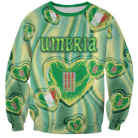 Personalized Italy Umbria Sweatshirt Flag Emerald Heart Candy