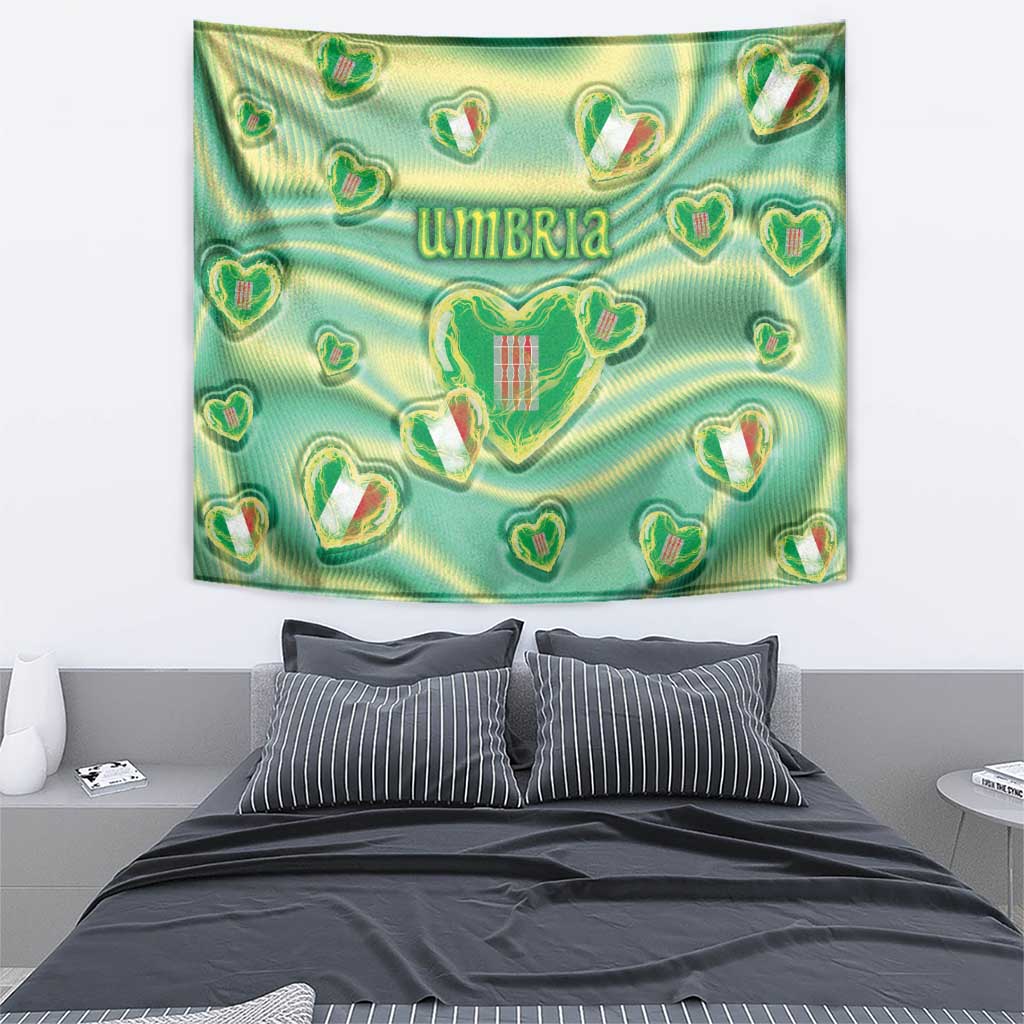 Italy Umbria Tapestry Flag Emerald Heart Candy