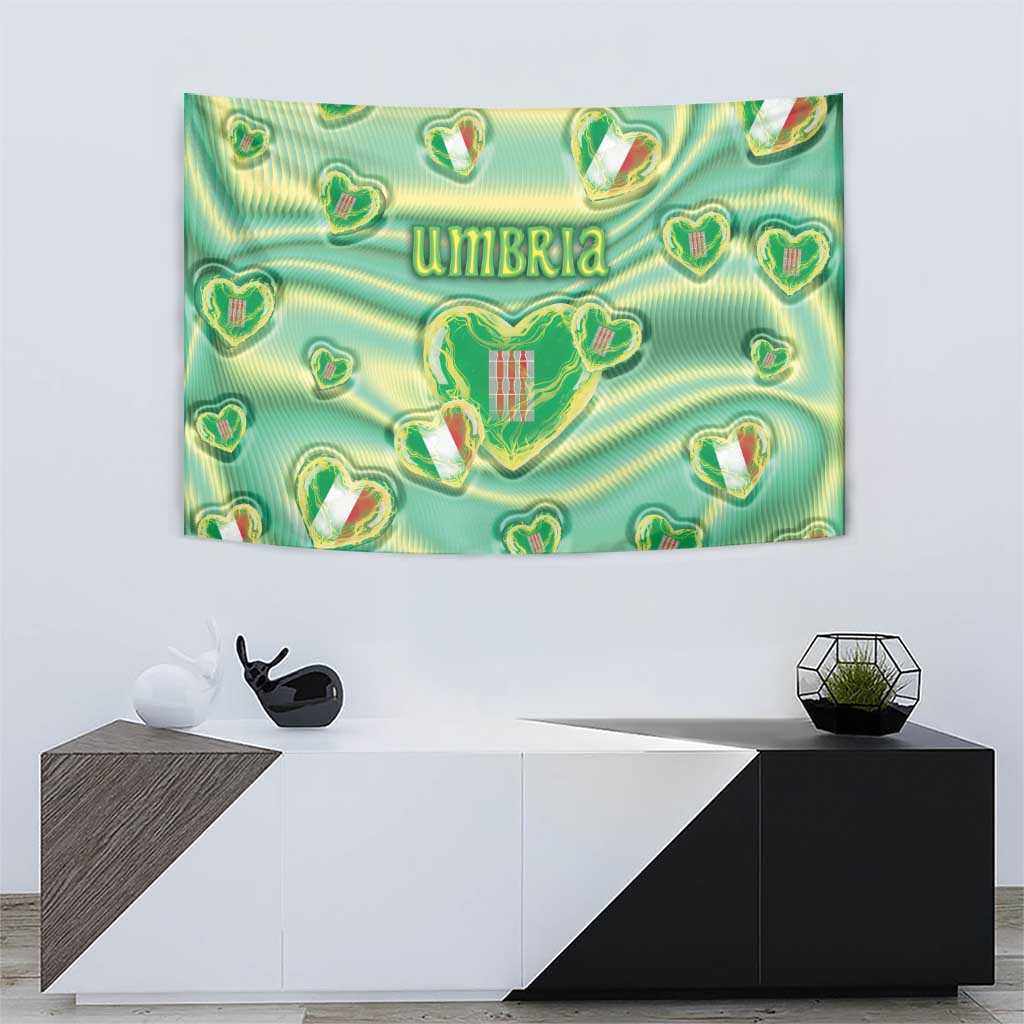 Italy Umbria Tapestry Flag Emerald Heart Candy
