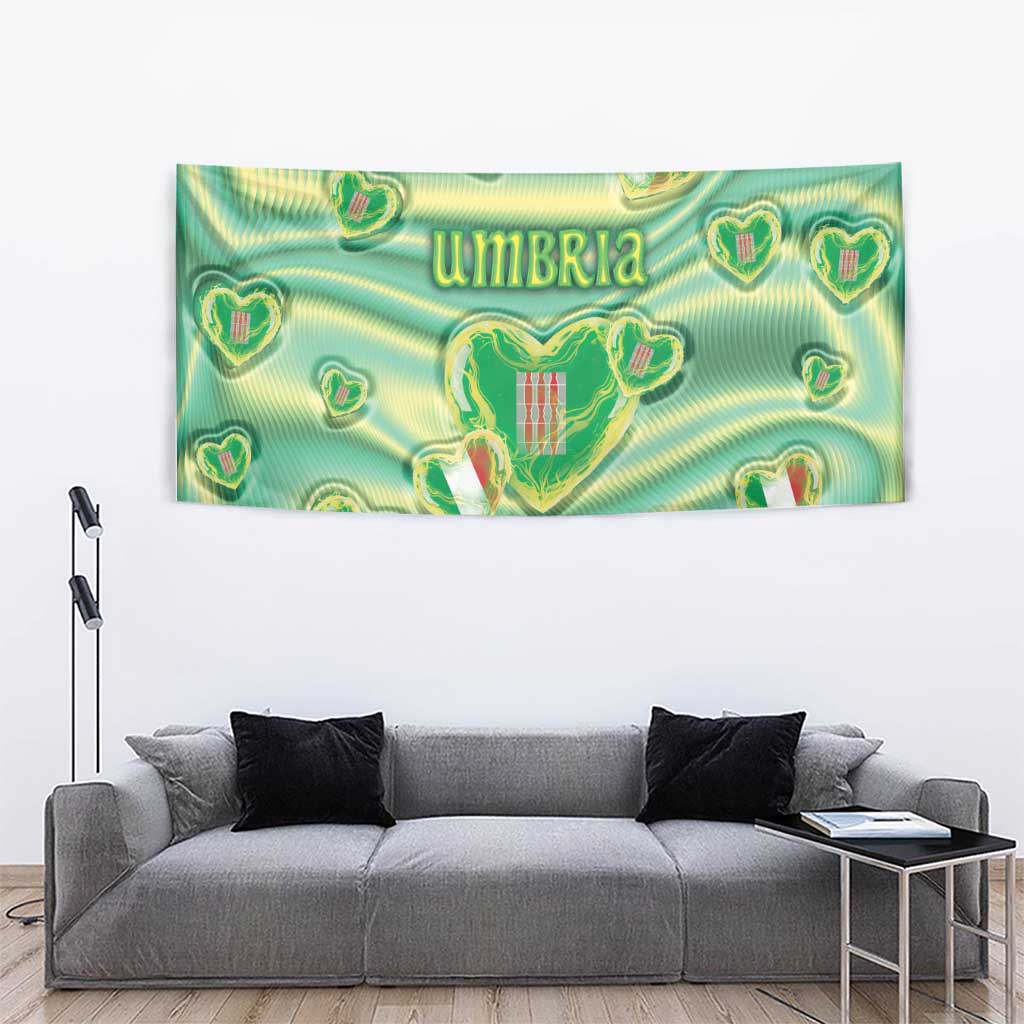 Italy Umbria Tapestry Flag Emerald Heart Candy