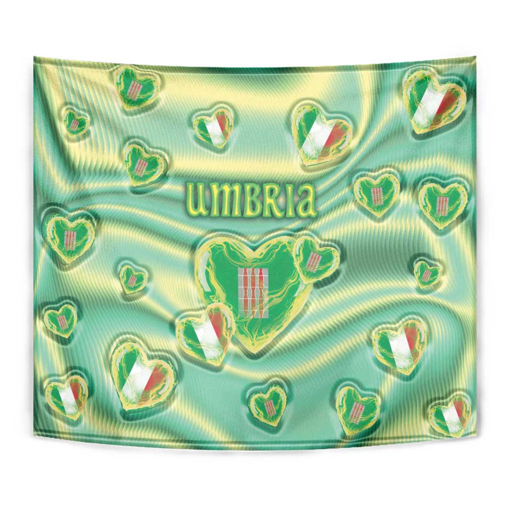 Italy Umbria Tapestry Flag Emerald Heart Candy