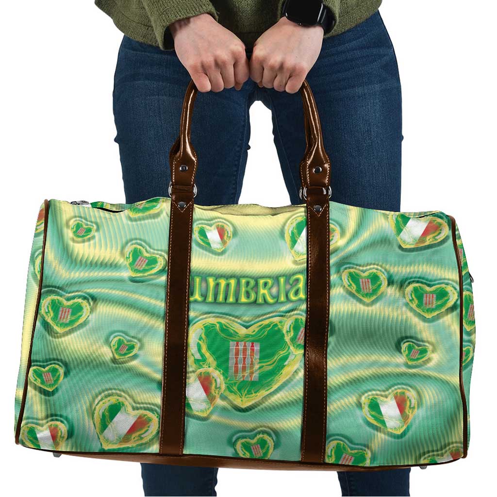Italy Umbria Travel Bag Flag Emerald Heart Candy