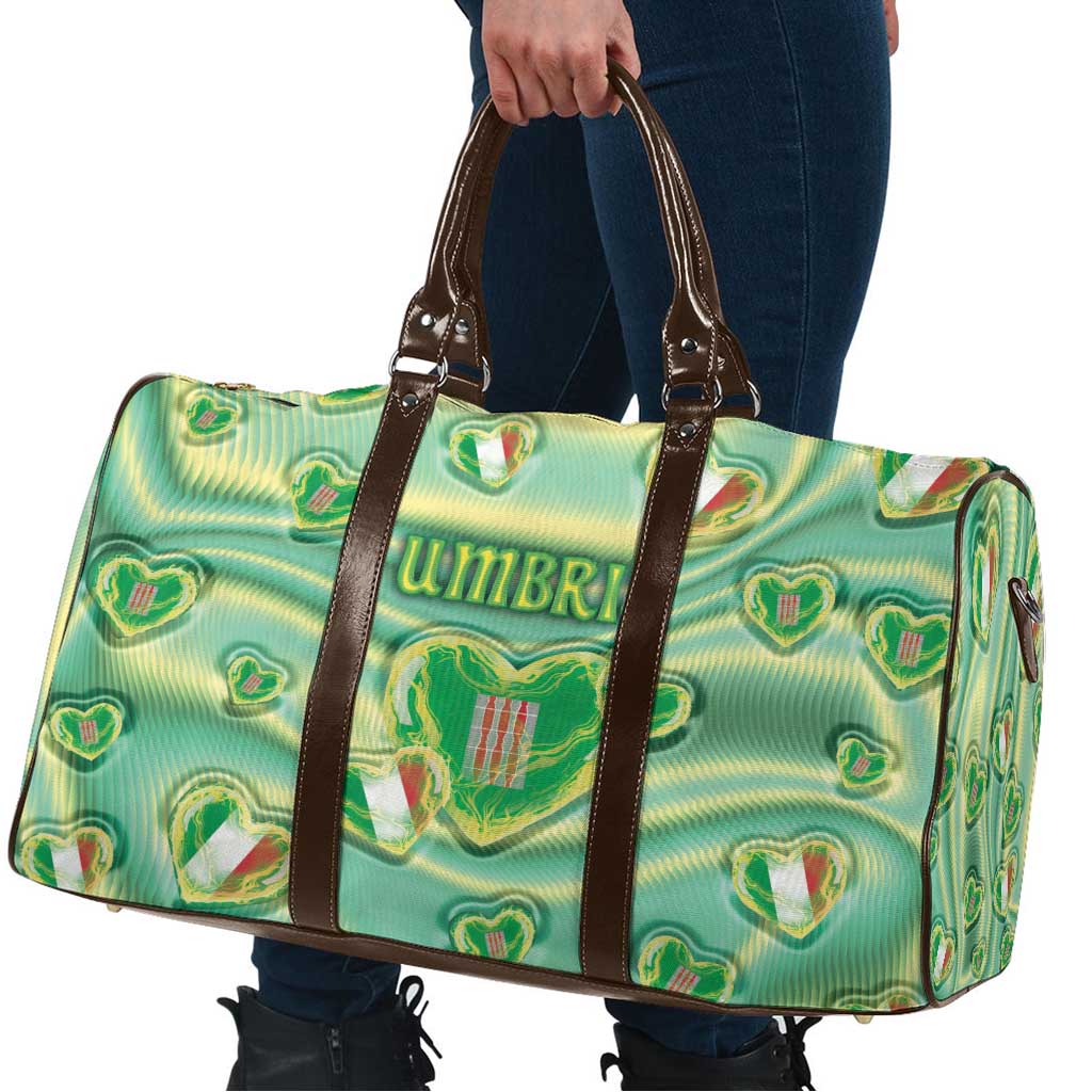 Italy Umbria Travel Bag Flag Emerald Heart Candy